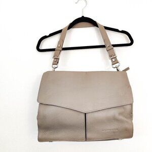 Massaccesi Minerva Midi Bag in Pebbled Taupe